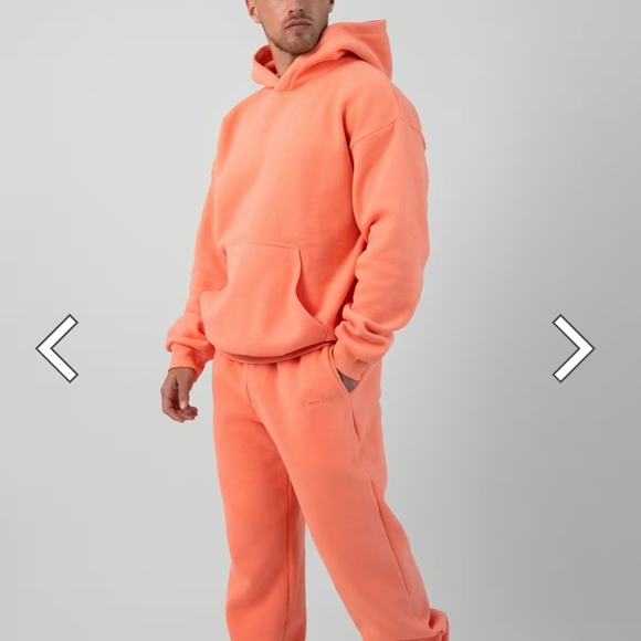 COMFRT HOODIE & SWEATPANTS SET IN CORAL XS - Picture 2 of 16